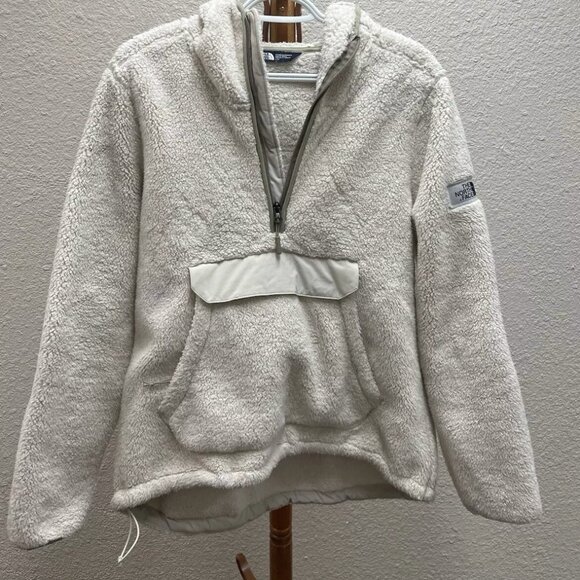 THE NORTH FACE Campshire 1/2 Zip Jacket Women's Medium Pullover Hoodie Ivory - Picture 2 of 3